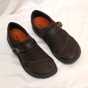 Merrell Dassie Slip-on Buckle Shoe Dark Brown 6.5
